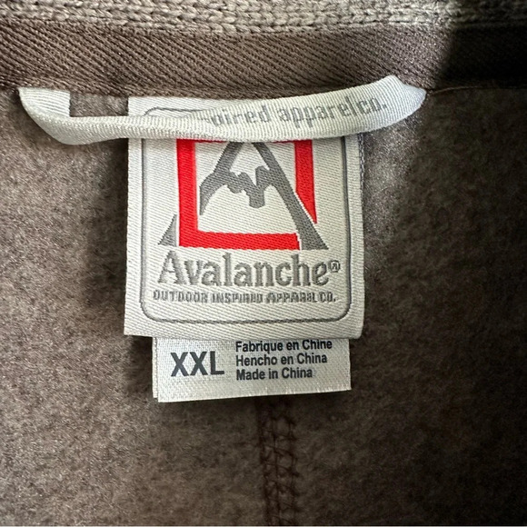 Mens Avalanche Zip Front Jacket Size XXL Olive Green Pockets Long Sleeve Hiking - Picture 10 of 12